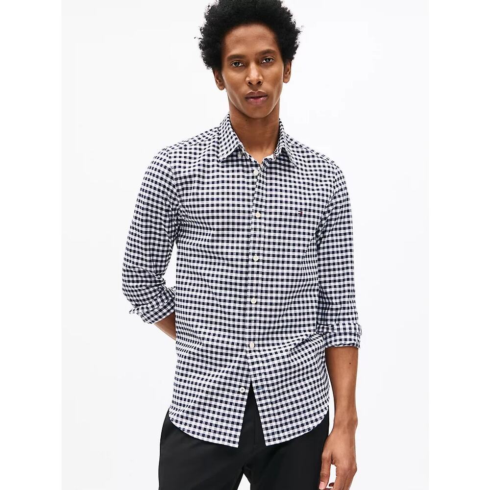Tommy Hilfiger Black & White Gingham Oxford Shirt - Classic!